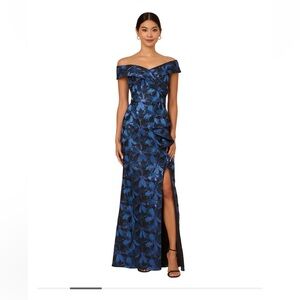 Women's Jacquard Off-The-Shoulder Gown - Adrianna Papell